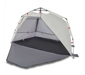 vidaXL Tienda de playa 3 personas impermeable apertura rápida gris