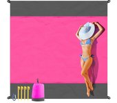 Manta de Playa resistant a la arena de gran tamaño, 79 ''× 83'', Tapete de Playa extragrande, Tapete de picnics portáril para Viajes, campamentos, senderismo, artículos Esenciales de Playa livianos, tapete familiar resistente a Agua de Nailon 210T