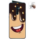 Tumundosmartphone Funda Gel Tpu para Oppo Reno 2 diseño Helado Chocolate Dibujos