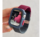 Case+ Nylon Strap For Apple Watch Band Ultra 49mm 44mm 40mm 45mm 41mm Cute Braided Bracelet For iWatch 5 6 SE 7 8 9 Accessories