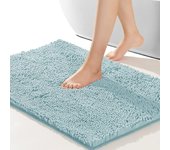 Bathroom Rug 80cm  50cm, Non-slip Bath Mat, Suitable For Bathroom, Easier To Dry, Plush Bathroom, Shower And Sink White