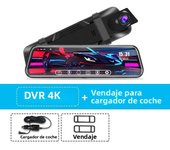 10 Inch 4K Car Mirror DVR For Universal Car Touch Screen Video Recorder Rearview 2160P Front Mirror Dash Cam & 1080P Rear Camera