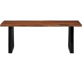 vidaXL Mesa de centro madera maciza de acacia 110x55x40 cm Marrón miel, Natural, Mesita de Salón o Comedor o Auxiliar Mesa de Café Meuble Salón