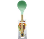 MAXWORK cucharón de silicona 32cm con mango de madera, utensilios de cocina