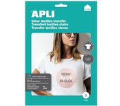 APLI PAPEL TRANSFER A4 PRENDAS BLANCAS 10 HOJAS PARA INKJET