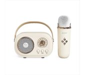 Mini Altavoz Bluetooth Karaoke Con Micrófono Inalámbrico Subwoofer Soporte de Tarjeta TF Familia KTV Al Aire Libre Componentes Audio