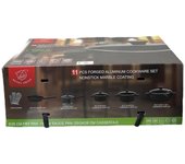 Olla marca royal swiss - set de ollas -11 piezas -vale para inducción - diámetro 28/18/20/24/28 cm - caserolas - color negro granito
