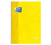 Oxford, Cuaderno A4, cuadricula 5x5, tapa extradura, microperforado, libreta A4 Europeanbook 1, color amarillo