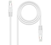 Nanocable Cable de Red RJ45 LAN Local Area Network para PC Ordenador Portátil PS3 PS4 TV Blanco 10.20.0401-W 1m Cat.6