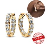 Genuine 925 Sterling Silver Sparkling Huggie Hoop Earrings Sun & Moon Asymmetry Gold Hoop Earrings Women Simple Jewelry Gift
