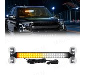 40 LED Strobe Light Emergency Flash Warning Lamp Auto Windshield Bar Traffic Advisor Flashlight Red Blue Car Accessories 12V-24V