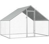 vidaXL Jaula gallinero de exterior de acero galvanizado 2,75x2x1,92 m