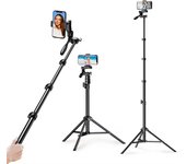 Aluminum Alloy Camera 2-in-1 Tripod Monopod Max. 70"/177 cm Remote Control 3 in 1 Selfie Stick Phone Tripod