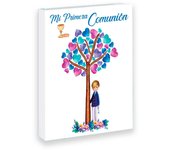 Libro para fotos Primera Comunion de niños, Incluye espacio para huellas, detalles de la ceremonia, 7 hojas para dedicatorias entre otros detalles. 34 x 27 x 2 cm