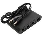 Convertidor de juegos de 4 puertos adecuado para controlador Adaptador USB adecuado para Nintendo Switch / Adaptador