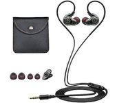 Auriculares con cable y dos Controladores con Micrófono, auriculares internos con Ganchito PARA LA Oreja, Graves intensos, control de volumen y separación de La Ruina, Conector de 3,5mm de 1,2 m para correr, PC