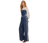 Patrones-Pantalón Palazzo Efecto Denim with bandas laterales