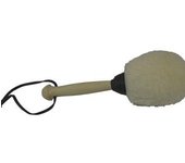 Maza Bombo Marca Samba, Cabeza forrada de borreguito Ø11 cm y mango de madera. Longitud: 320 mm