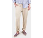 El Ganso pantalón beige de lino para hombre