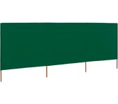 vidaXL Paravientos de playa de 3 paneles tela 400x160 cm Color Blanco arena, Verde, Antracita