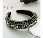 European And American Heavy Craft Rhinestone Hair Hoop Sponge Wide Edge Baroque Headband