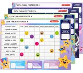 TABLAS DE RECOMPENSAS PARA NIÑOS STARPLAST - Incluye 16 láminas de pegatinas, 4 diseños de niño y niña, premios, regalos, metas, logros, actividades, tareas de hogar, aprendizaje, conductas positivas, ayudar en casa, rutinas diarias, responsabilidad