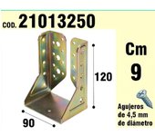 SANCO STORE - WOLFPACK LINEA PROFESIONAL Soporte Para Madera Alas Interiores Bicromatado  90 mm.