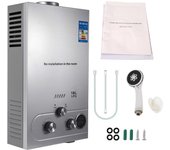 Calentador de agua a Gas LPG, caldera de propano de acero inoxidable sin tanque, 6L-8L con Kit de ducha, electrodoméstico para acampar en el hogar