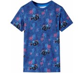 Camiseta Infantil Azul Dark mélange 116