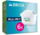 BRITA MAXTRA PRO Cartucho de Filter de Agua Todo-en-1 (Ahora Puro Renacimiento)-Paquete de 6 - Original BRITA Refill que Reduco, chlorine, PFAS, pesticidas y Calza para Agua del Grifo with mejor Sabor