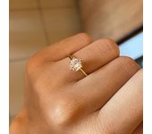 ZHOUYANG Wedding Rings For Women Classic Forever Perfect Cut 1 Carat Zircon Rose Gold Color 6 Claws Gift Wholesale Jewelry R013