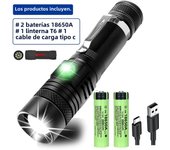 High Power Led Flashlights Zoomable Camping Torch With T6 LED Lamp Beads Waterproof 4 Lighting Modes Multi Function USB Charger