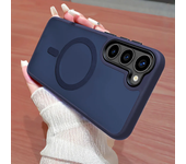 For Magsafe Translucent Case For Samsung Galaxy S25 S24 Ultra S23 Plus S22+ Shockproof Magnetic Wireless Charging Bumper Cover