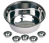 Suinga Pack 6 Comederos Bebederos Perros Ø25cm Acero Inoxidable 2.8L