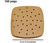 100PCS Air Fryer Paper Disposable Steamer Liners Kitchen Bakeware Papers Baking Non-Stick Steaming Mat Oil-absorbing Paper
