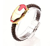 Superhero Avengers Bracelet Black Panther Iron Man Captain America Spiderman Handmade Woven Leather Accessories Gift