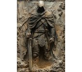 1Pc Vintage Metal Knight Assassin Wall Art Plaque Sign Perfect for Cafe Man Cave Bar Garden Home Room Clubs Bedroom Garage Decor