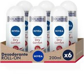 NIVEA Roll on Dry Comfort Desodorante 50ml x 6 unidades