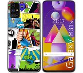 Tumundosmartphone Funda Gel Tpu para Samsung Galaxy M31s diseño Comic Dibujos