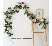 Pink Silk Peony Artificial Big Flowers Vines Wedding Party Wall Hanging Ivy Rattan Home Garden Decoration Garland Green Plants