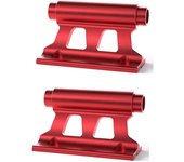 Soporte de montaje para horquilla de bicicleta, 2 uds., soporte para bicicleta de coche, bloque de bicicleta multiusos, eje pasante de liberación rápida (rojo)