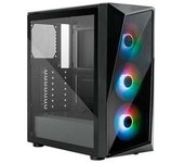Caja ordenador gaming cooler master cmp 520 atx argb cristal templado negro