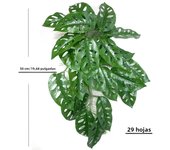 76cm Artificial Hanging Vines Plants Fake Wall Vines Indoor Long Monstera Leafs Hanging Rattan Green Ivy For Room Garden Decor