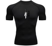 Printed Men's Athletic Compression Shirts Athletic Quick Dry Breathable Rash Guard Athletic Tight Workout Tops Summer Men