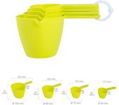 SANCO STORE - ORYX Set 4 Cacitos / Vasos Medidores 60 / 80 / 125 / 250 ml.
