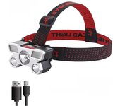 5 LED Headlamp Rechargeable with Built in 18650 Battery Strong Light Headlight Camping Adventure Fishing Head Light Flashlight