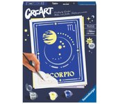 Kit para pintar con números ravensburger creart serie trend d zodiac: escorpio