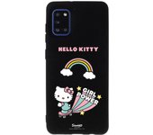 Funda original compatible con Samsung Galaxy A31 Negro con un diseño de Hello Kitty girl power