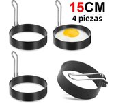 1/4Pcs Round Egg Ring for Frying or Shaping Egg Stainless Steel Circles Shaper Egg Cooker Rings for Cooking Fried Egg Sandwiches