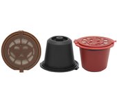 3pcs Refillable Reusable Coffee Capsule Filters for Nespresso Machine